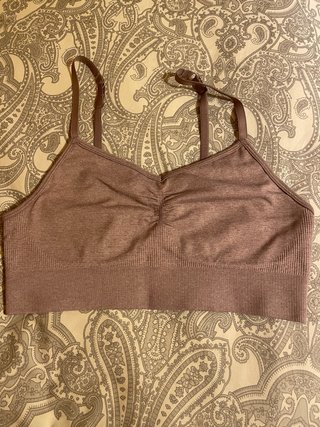 Reggiseno sportivo rosa senza cuciture