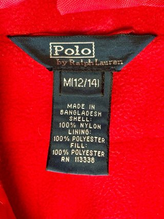 Chaqueta Acolchada Roja Polo Ralph Lauren Talla M