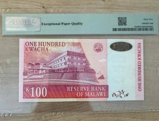Malawi 100 Kwacha 2005 PMG 65 EPQ Billete