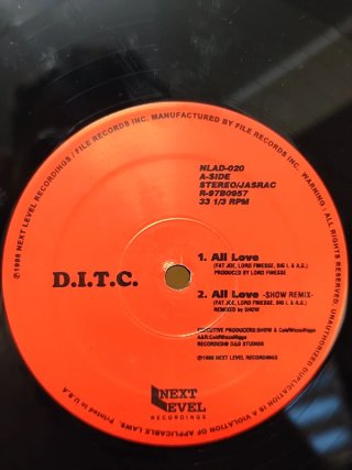Vinilo Rap DITC - All Love 12" 1998