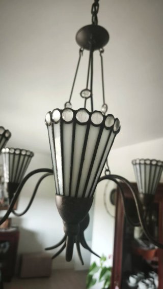 2 Lámparas de Techo Estilo Tiffany