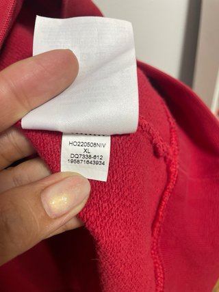 Sudadera con capucha Jordan Roja talla xl