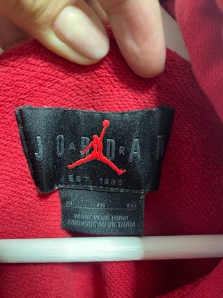 Sudadera con capucha Jordan Roja talla xl
