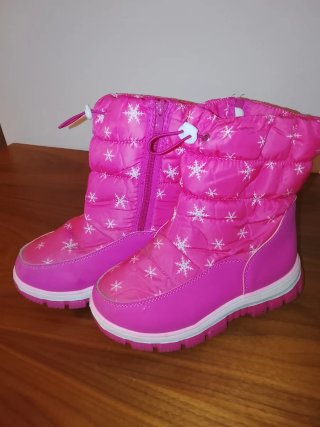 Botas de Nieve Rosa con Estampado