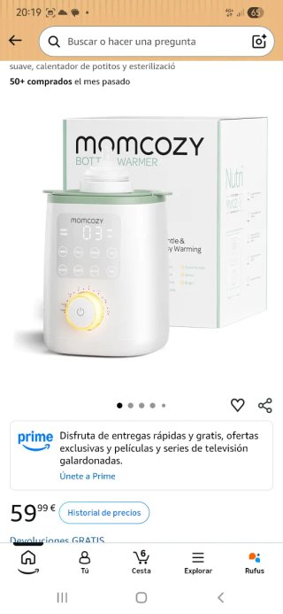Calienta Biberones Momcozy