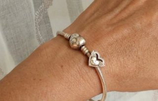 Pulsera Pandora Original de Plata con 2 Abalorios