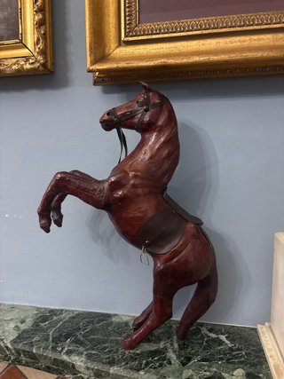 Cavallo decorativo vintage effetto pelle