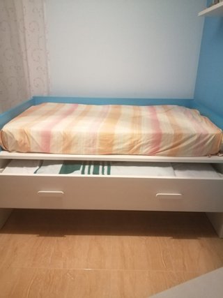 Pack Cama Nido + Colchones + Mesita + Cómoda