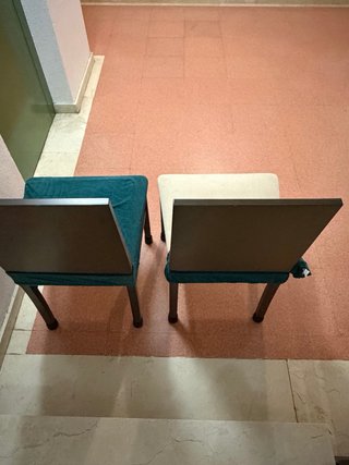 Pack de 4 Sillas de Madera con Fundas y topes