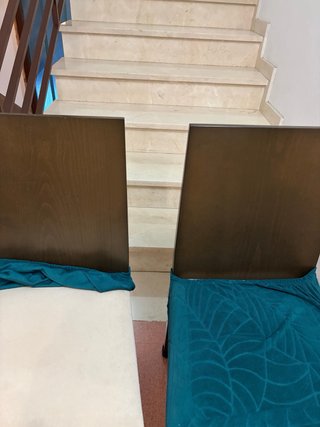 Pack de 4 Sillas de Madera con Fundas y topes
