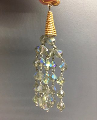 Pendientes Largos Vintage Cascada Cristal