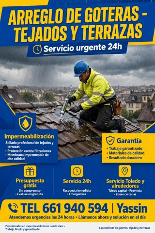 Arreglos de gotera tejados y tod