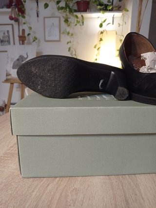 Zapatos de Tacón y Plataforma Negros Talla 36.
