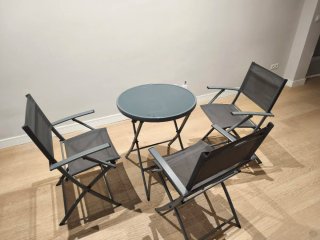 Set de Mesa y 3 Sillas de Terraza