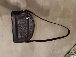 Bandolera Loewe de Cuero Marrón Vintage