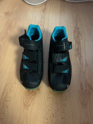 Zapatillas Scott Spinning Negras y Turquesa