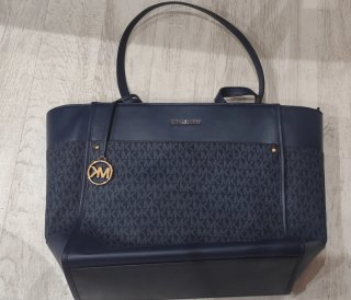 Bolso Michael Kors Azul Marino y Dorado