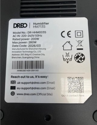 Humidificador Dreo HM713S Frío/Caliente