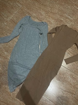 2 Vestidos de punto largos de invierno