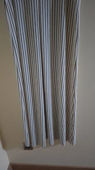 Vestido largo rayas beige y negro