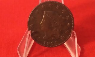 Moneda Antigua EEUU 1821 - 1 CENT CORONET HEAD CEN