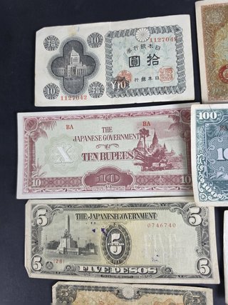 Conjunto de 15 billetes japoneses