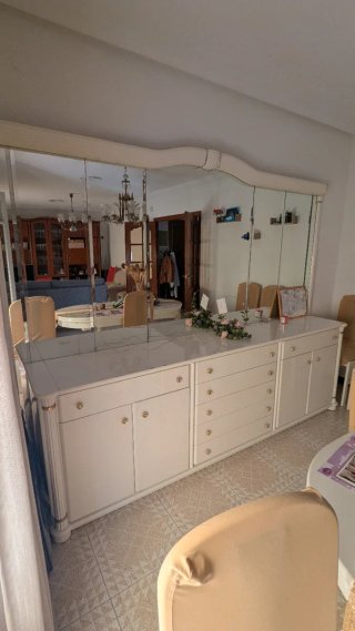 Aparador de Comedor Blanco con Espejo