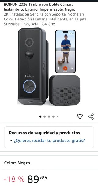 Timbre Inalámbrico BOIFUN con Doble Cámara