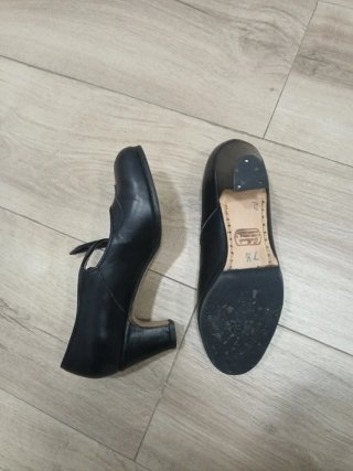 Zapatos de Baile de Piel Negros Talla 37.5
