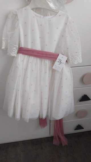 Vestido Ceremonia Niña Blanca Valiente