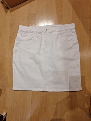 Falda vaquera blanca Esmara talla 42