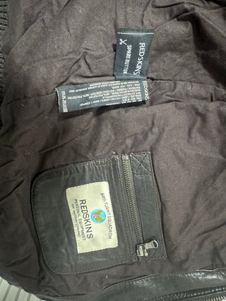 Chaqueta de Piel Aviador Red Skins talla XXL.