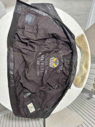 Chaqueta de Piel Aviador Red Skins talla XXL.