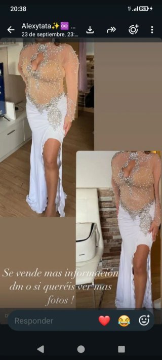 Vestido de fiesta largo blanco