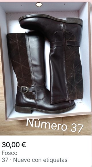 Botas Fosco Marrones Talla 37