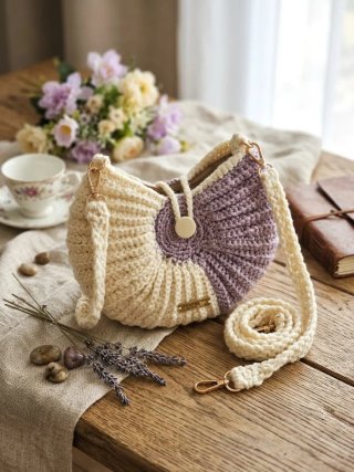 Bolso tejido a mano  Bolso bandolera de crochet