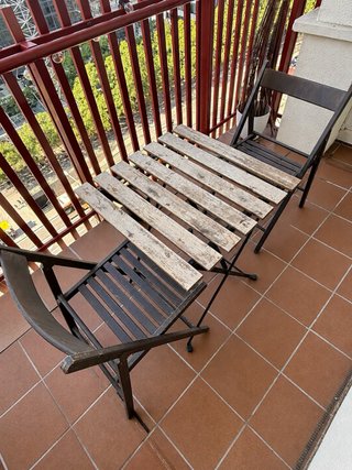 Set Mesa de Balcón y 3 Sillas