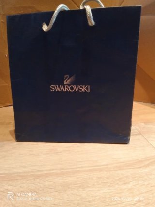 Bolsa de papel Swarovski azul