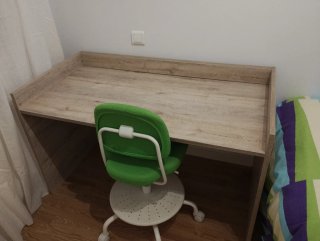 Cama Infantil 110cm, Escritorio y Silla