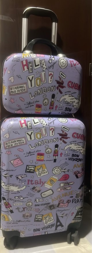Set de 2 Maletas de Viaje Estampadas