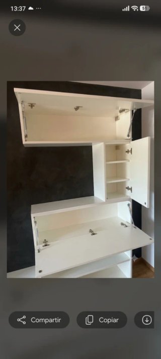 Mueble modular salón blanco