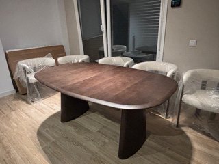 Mesa (TABLA) de Comedor Ovalada Extensible