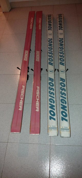 2 Pares de Esquís de Fondo Fischer y Rossignol