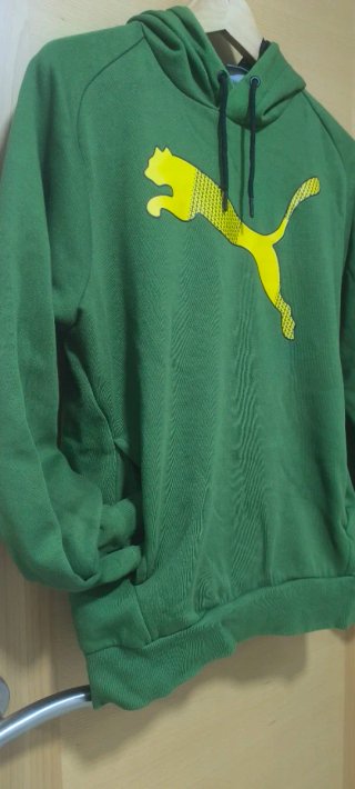 Sudadera Puma Verde con Logo verde talla S