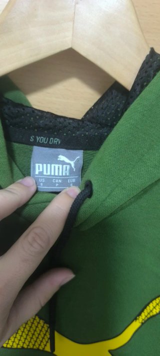Sudadera Puma Verde con Logo verde talla S