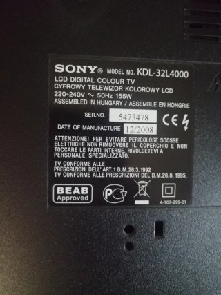Televisor Sony Bravia 32 pulgadas
