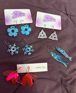 Lote de Pendientes de Metacrilato