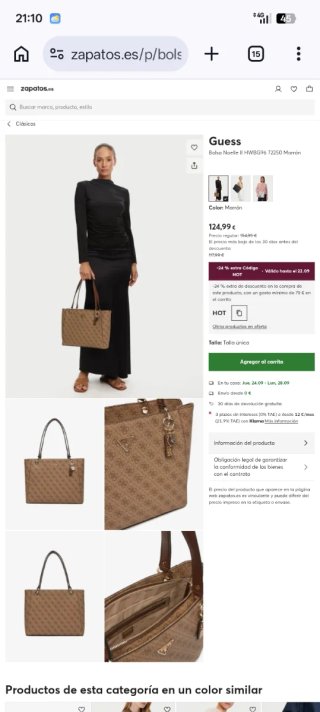 Bolso Guess Marrón Original