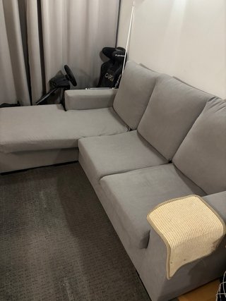 Sofá Cheslounge de 3 Plazas Gris 2x1,58