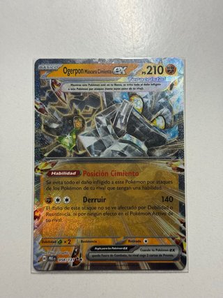 Carta Pokémon Ogerpon Máscara Cimiento EX 058/131